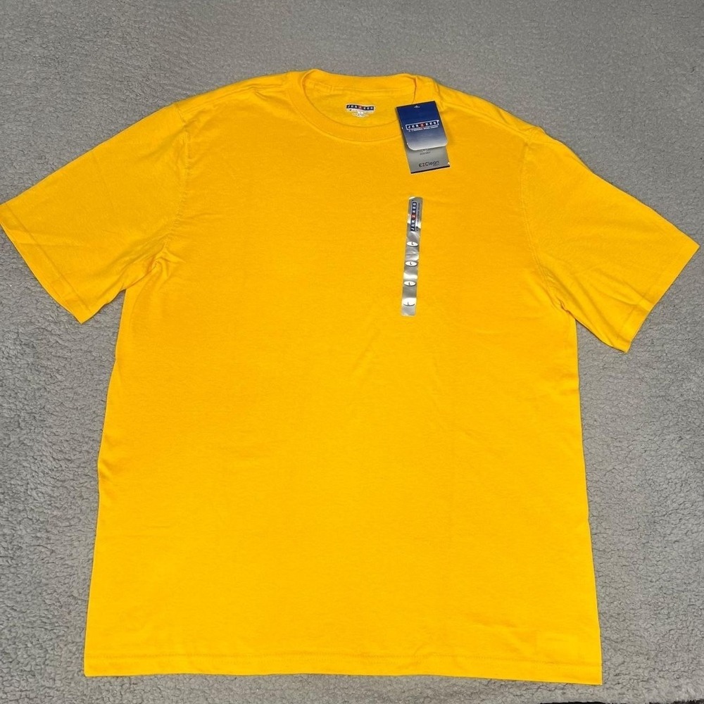 NWT Jerzees By‎ Russell T Shirt Men's Size L Campus Gold Blank Tee #470TT